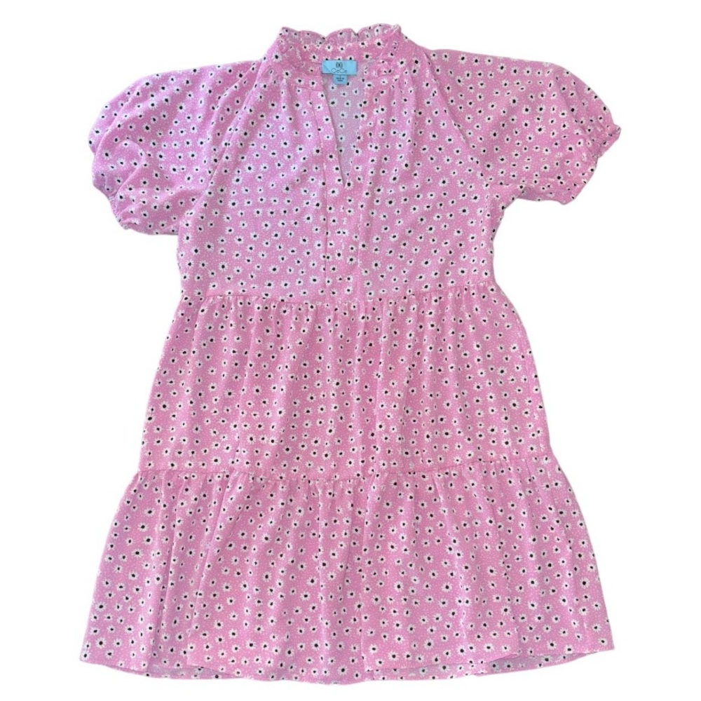 CeCe Pink Peony Floral Babydoll Dress